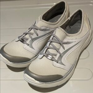 Bzees White and Gray Casual Sneakers
